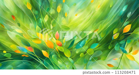 Abstract design with vibrant green colors, creating a blurred and defocused effect Abstract design with vibrant green colors, creating a blurred and defocused effect 113208471