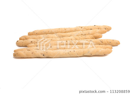 Bread sticks italian snack isolated on the white 113208859