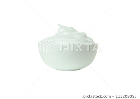 PNG, Bowl with cream, isolated on white background 113209053