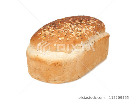 homemade natural bread isolated on the white homemade natural bread isolated on the white 113209365