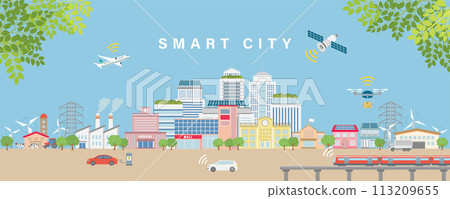 Smart City: Cityscapes that utilize technology Smart City: Cityscapes that utilize technology 113209655