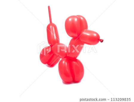 balloon red dog isolated on the white 113209835