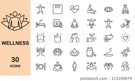 健康健康圖標集 113209879