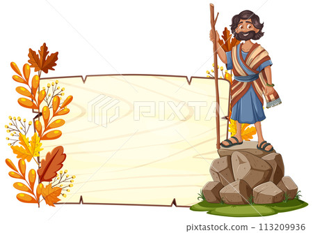 Ancient Philosopher with Blank Parchment Ancient Philosopher with Blank Parchment 113209936
