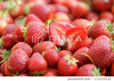 fresh strawberries as background 113210122