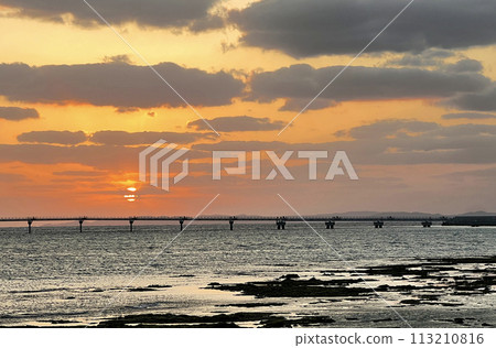Sunset over Senaga Island, Tomigusuku, Okinawa Sunset over Senaga Island, Tomigusuku, Okinawa 113210816