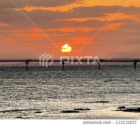 Sunset over Senaga Island, Tomigusuku, Okinawa 113210825