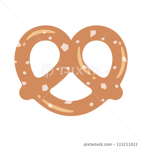 Illustration of a delicious looking pretzel Illustration of a delicious looking pretzel 113211022