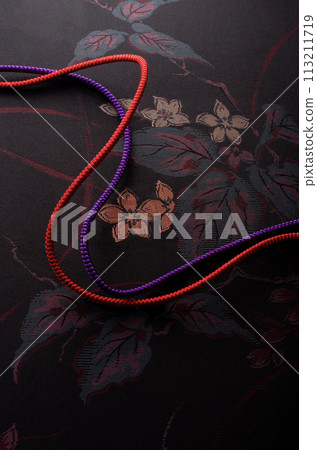 Braided cord and Japanese patterned fabric 113211719