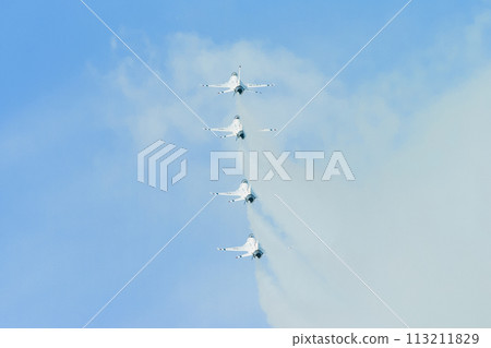 U.S. Air Force aerobatic team "Thunderbirds" trail U.S. Air Force aerobatic team "Thunderbirds" trail 113211829