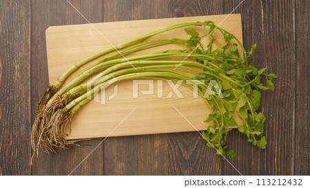 Parsley with roots 113212432