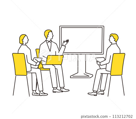 Business people participating in a seminar Business people participating in a seminar 113212702