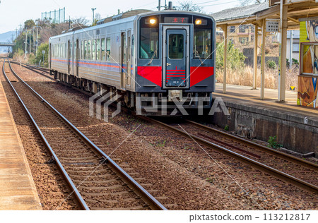 Local JR station_home, railroad tracks and trains Local JR station_home, railroad tracks and trains 113212817