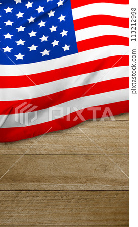 Closeup view of the American flag Closeup view of the American flag 113212998