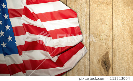 The flag of the United States of America with copy space. The flag of the United States of America with copy space. 113213004