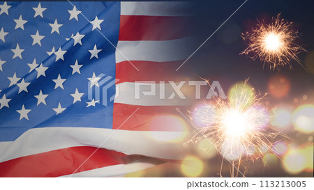 The flag of the United States of America with copy space. The flag of the United States of America with copy space. 113213005