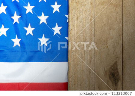 The flag of the United States of America with copy space. The flag of the United States of America with copy space. 113213007