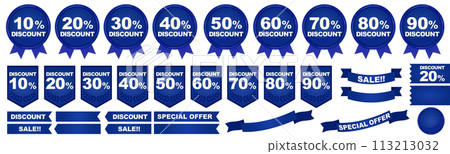 A collection of blue price reduction advertisement templates A collection of blue price reduction advertisement templates 113213032