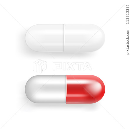 White Template Pills Capsules 113213355