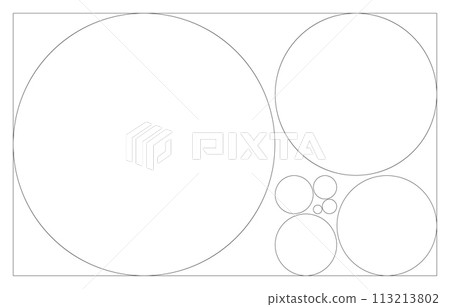 The golden ratio, a ratio used in design 113213802