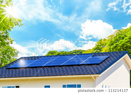 Eco house‗House with solar power generation system 113214137