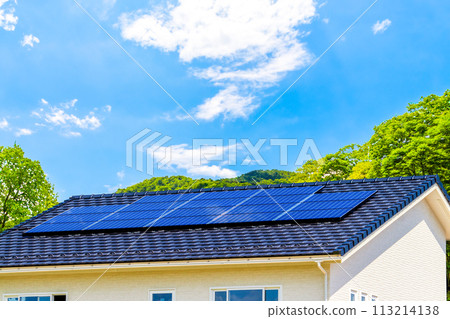 Eco house‗House with solar power generation system 113214138