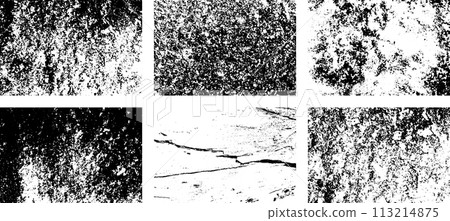 Black and white grunge. Distress overlay texture. Abstract surface dust and rough dirty wall background concept. Distress illustration simply place over object to create grunge effect. Vector EPS10. 113214875