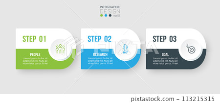 Infographic template business concept with step. 113215315