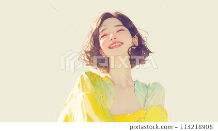 開朗的女人,笑容燦爛 開朗的女人,笑容燦爛 113218908