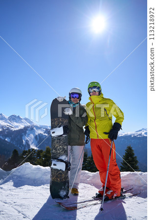 Snowboard and Ski High Five Snowboard and Ski High Five 113218972