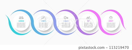 Infographic design template with place for your data. Vector illustration. 113219470