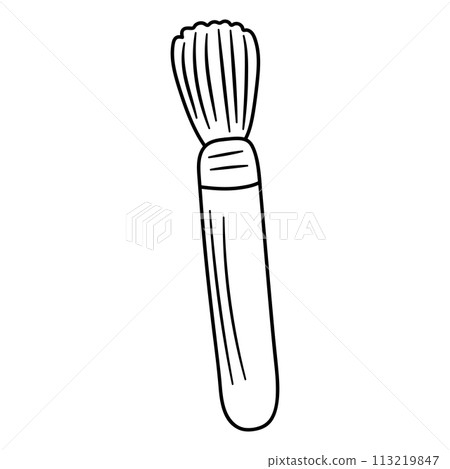 Cosmetic brush. Make up tool. Hand drawn doodle vector illustration 113219847