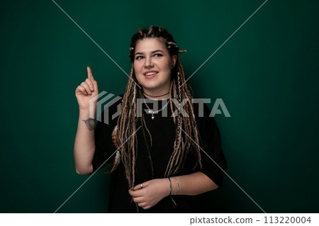 Woman With Dreadlocks Pointing at the Camera 113220004