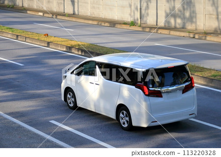white minivan white minivan 113220328
