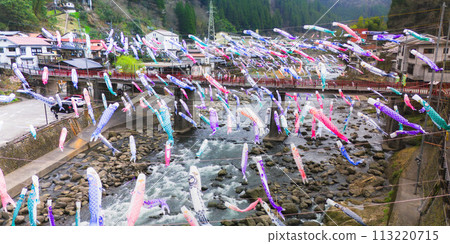 Carp streamer photographed with a drone 113220715