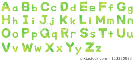 Alphabet set yellow-green Alphabet set yellow-green 113220983