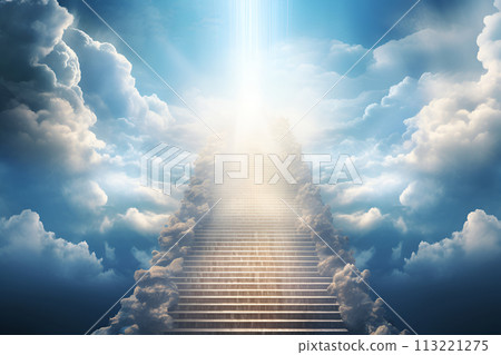 Stairs and sky. Concept Religion and Heaven Stairs and sky. Concept Religion and Heaven 113221275