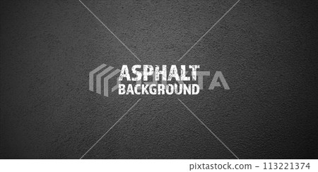 Asphalt road texture, concrete highway surface. Pattern with grainy structure, grunge stone background. Vector illustration 113221374