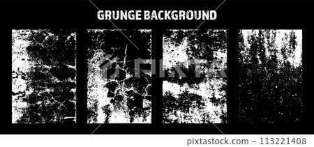 Grunge overlay texture. Old dirty concrete background with cracks and scratches. Distressed grainy surface. Vintage urban backdrop. Scraped and stained design element. Vector illustration Grunge overlay texture. Old dirty concrete background with cracks and scratches. Distressed grainy surface. Vintage urban backdrop. Scraped and stained design element. Vector illustration 113221408