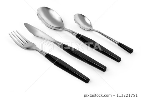 Cutlery set isolated Cutlery set isolated 113221751