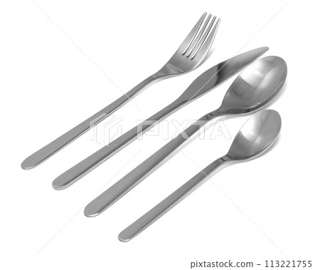 Cutlery set isolated Cutlery set isolated 113221755