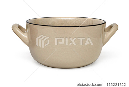 empty ceramic bowl isolated 113221822