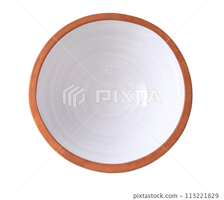empty ceramic bowl isolated 113221829