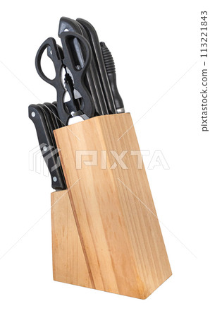 Knife block, isolated on white 113221843