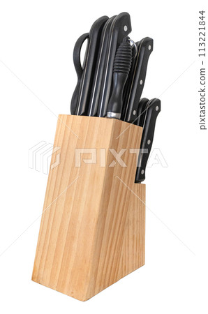Knife block, isolated on white 113221844