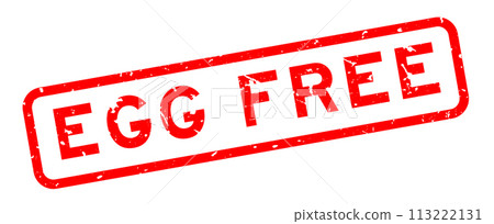 Grunge red egg free word square rubber seal stamp on white background Grunge red egg free word square rubber seal stamp on white background 113222131