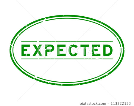 Grunge green expected word rubber seal stamp on white background Grunge green expected word rubber seal stamp on white background 113222133
