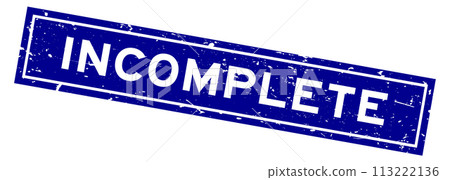 Grunge blue incomplete word square rubber seal stamp on white background Grunge blue incomplete word square rubber seal stamp on white background 113222136