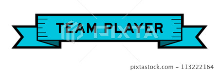 Ribbon label banner with word team player in...-插圖素材 [113222164] - PIXTA圖庫
