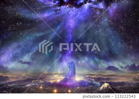 stars, dust and gas nebula in a far galaxy stars, dust and gas nebula in a far galaxy 113222543